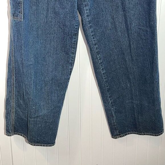 Tommy Hilfiger Vintage Carpenter Jeans Mens 34X32 Baggy Spell Out Wide Leg Y2K - Picture 3 of 10